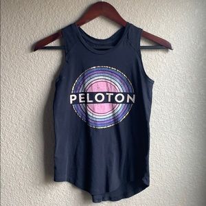 Peloton black pink gold tank top workout XS